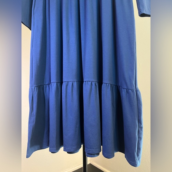 Blue Long-Sleeve Maxi Dress by Angashion - Picture 12 of 15